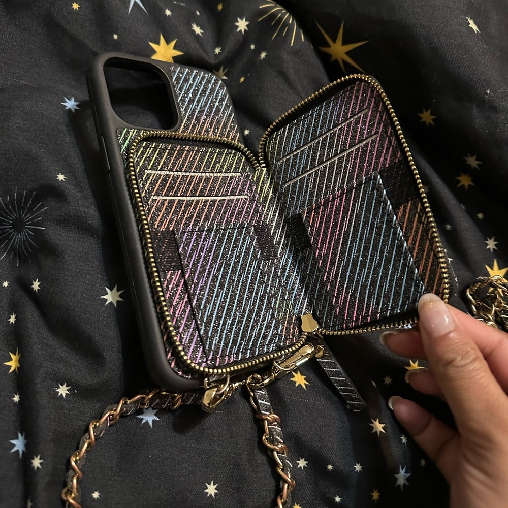 iPhone 12 Pro Max case with wallet and straps